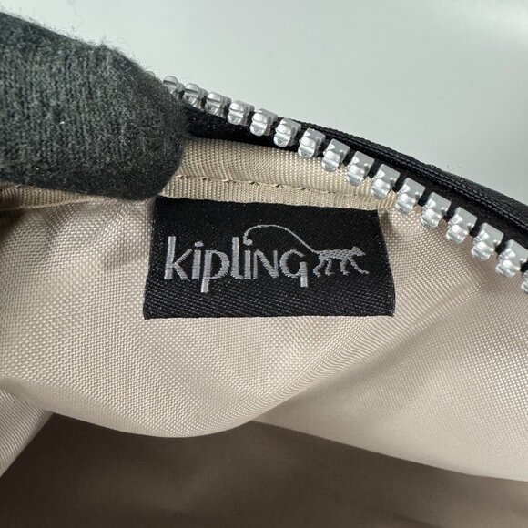 NWOT Kipling Black Nylon Double Zippered-Pockets Toiletory Organizer - Picture 10 of 12